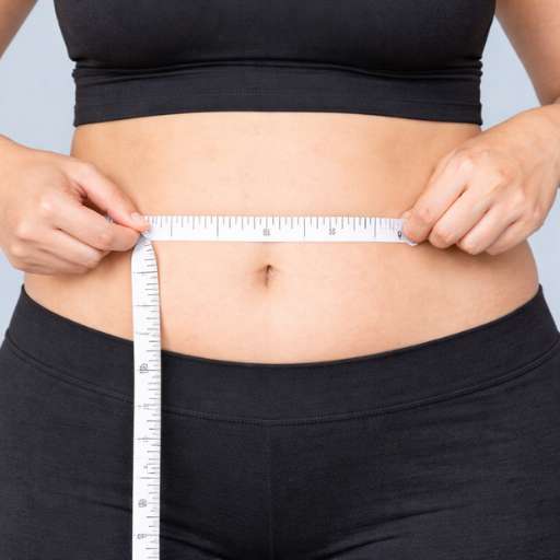 Exemplo de medição do abdômen