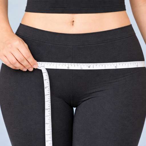 Exemplo de medição do quadril